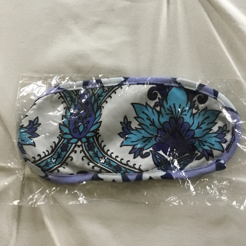 Jean Pierre Klifa-Floral Blue and Purple Sleep/Eye Mask